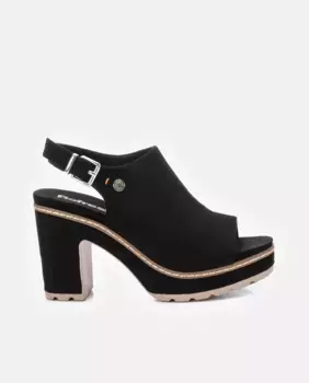 Женские босоножки на каблуке с застежкой-пряжкой Refresh, черный