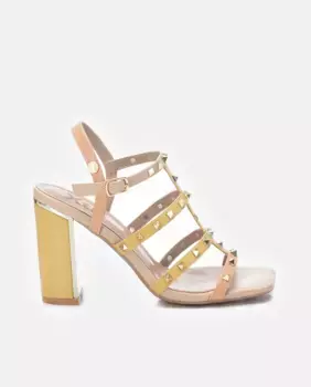 Женские босоножки на каблуке с застежкой-пряжкой Xti, жёлтый