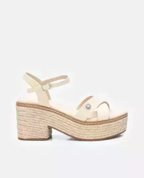 Женские босоножки на каблуке с застежкой-пряжкой Refresh, бежевый