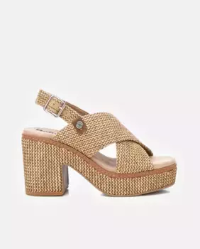 Женские босоножки на каблуке с застежкой-пряжкой Refresh, коричневый