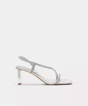 Женские босоножки на квадратном носке на каблуке Aldo, серебряный