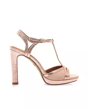 Женские босоножки на металлическом каблуке с перекрещенными ремешками Mariamare, розовый