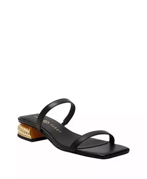 Женские босоножки на низком блочном каблуке с обрамлением Katy Perry, черный