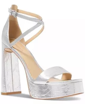 Женские босоножки на платформе Cami Michael Kors, серебряный