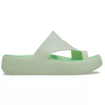 Женские босоножки на платформе Getaway Toe Loop W Crocs, зеленый