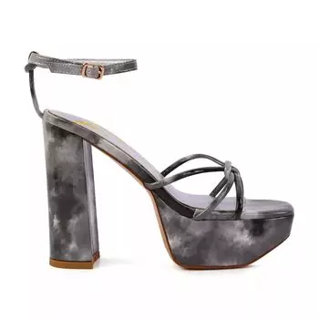 Женские босоножки на платформе и блочном каблуке London Rag Prisma с принтом тай-дай London Rag, фиолетовый