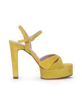 Женские босоножки на платформе и каблуке Pedro Miralles, желтый
