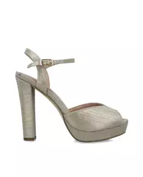 Женские босоножки на платформе и каблуке с фактурной отделкой Menbur, золото