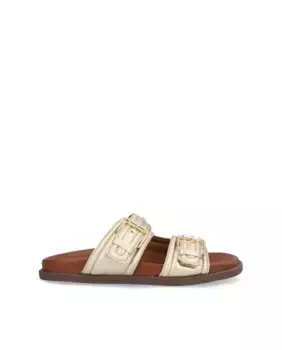 Женские босоножки на платформе из кожи Этуаль с нескользящей подошвой Alpe, серебряный