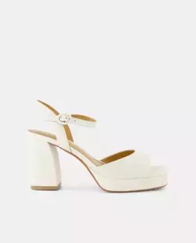 Женские босоножки на платформе на каблуке из рафии Latouche, цвет 120 Crudo