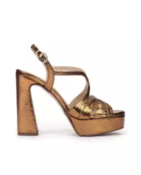 Женские босоножки на платформе на каблуке Pedro Miralles, коричневый