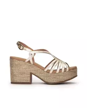 Женские босоножки на платформе с блестящей подошвой Weekend by Pedro Miralles, золотой