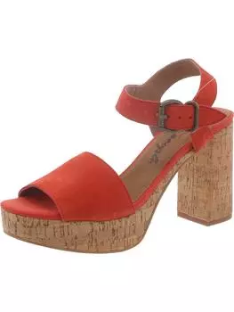 Женские босоножки на платформе с открытым носком и без шнурков BROOKE PLATFORM Free People, цвет red rouge