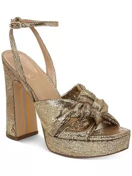 Женские босоножки на платформе с узлом спереди от Kristen Sam Edelman, цвет gold disco leather