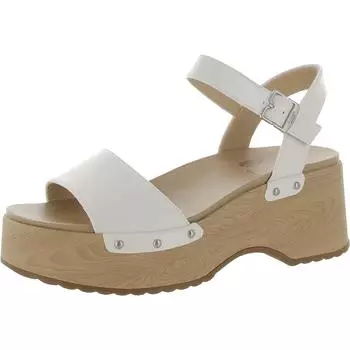 Женские босоножки на платформе с заклепками и ремешком на щиколотке Dublin Dr. Scholl's Shoes, цвет white patent