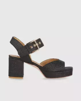 Женские босоножки на платформе с застежкой-пряжкой и квадратным носком Chika10, черный