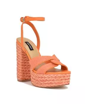 Женские босоножки на плетеной платформе Hayya на блочном каблуке Nine West