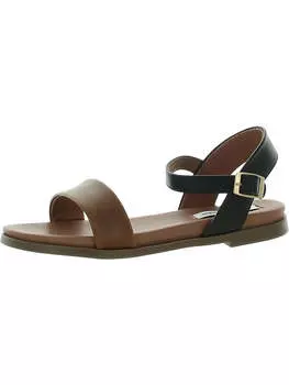 Женские босоножки на плоской подошве Dina Steve Madden, цвет black/tan