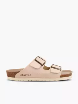 Женские босоножки на плоской подошве с анатомической подошвой Genuins, цвет Maquillaje