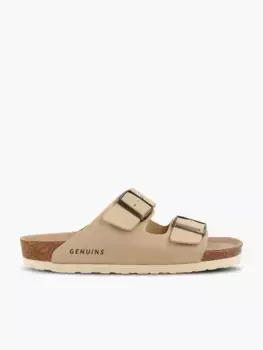 Женские босоножки на плоской подошве с анатомической подошвой Genuins, бежевый