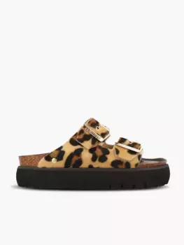 Женские босоножки на плоской подошве с анатомической подошвой Genuins, чёрный