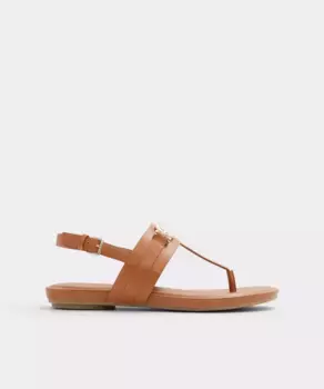 Женские босоножки на плоской подошве с круглым носком Aldo, цвет Camel