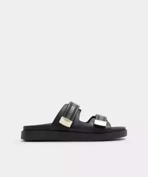 Женские босоножки на плоской подошве с круглым носком Aldo, черный