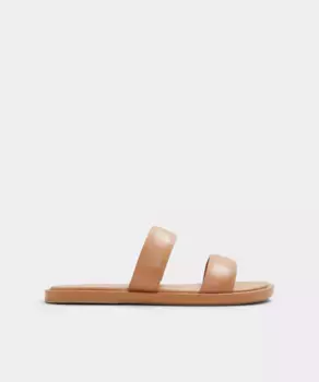 Женские босоножки на плоской подошве с круглым носком Aldo, коричневый