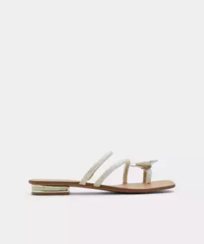 Женские босоножки на плоской подошве с квадратным носком Aldo, серебрянный