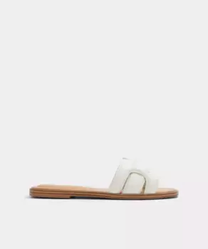 Женские босоножки на плоской подошве с квадратным носком Aldo, белый