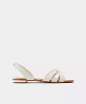Женские босоножки на плоской подошве с квадратным носком Aldo, белый