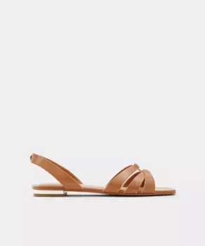 Женские босоножки на плоской подошве с квадратным носком Aldo, коричневый