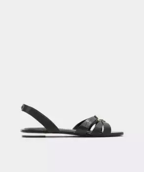 Женские босоножки на плоской подошве с квадратным носком Aldo, чёрный