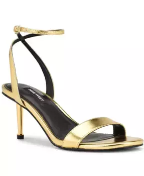Женские босоножки на шпильке Anny с ремешком на щиколотке Nine West, золотой