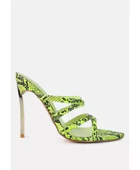 Женские босоножки на шпильке с ремешками для ночного клуба London Rag, желтый