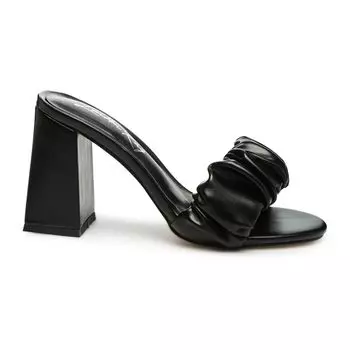 Женские босоножки на среднем каблуке со складками и ремешками London Rag, бежевый