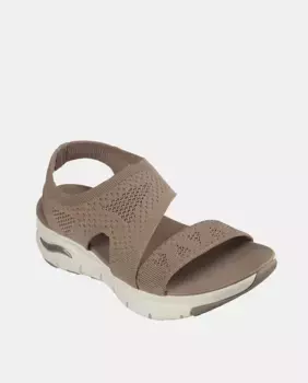 Женские босоножки на танкетке Arch Fit из трикотажа Skechers, цвет Topo