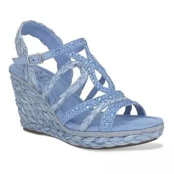 Женские босоножки на танкетке Impo Omalia, цвет Soft Blue