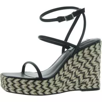 Женские босоножки на танкетке из искусственной кожи UNIFY Steve Madden, цвет black multi