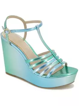 Женские босоножки на танкетке из искусственной кожи CELIA Kenneth Cole New York, синий/зеленый