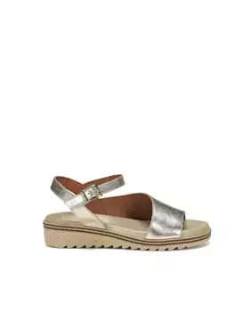 Женские босоножки на танкетке из кожи Dorking, золотой