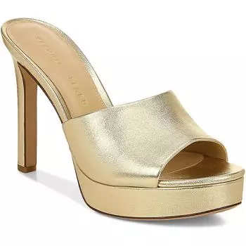 Женские босоножки на танкетке из пробки Dali Veronica Beard, цвет light gold leather