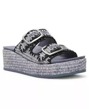 Женские босоножки на танкетке из рафии Vineyard Anne Klein, синий