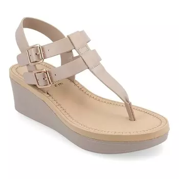 Женские босоножки на танкетке Journee Collection Bianca, цвет Taupe