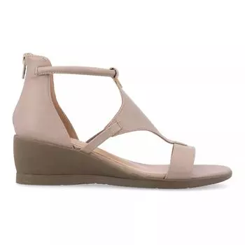 Женские босоножки на танкетке Journee Collection Trayle Journee Collection, серо-коричневый