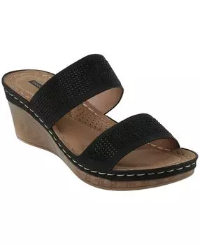 Женские босоножки на танкетке Madore с украшением GC Shoes, черный