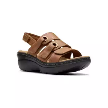 Женские босоножки на танкетке Merliah2 Clarks, цвет dark brown