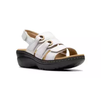 Женские босоножки на танкетке Merliah2 Clarks, цвет white leather