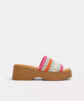 Женские босоножки на танкетке с квадратным носком Aldo, мультиколор
