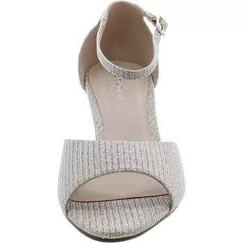 Женские босоножки на танкетке с металлическим ремешком на щиколотке Paradox London, цвет Champagne